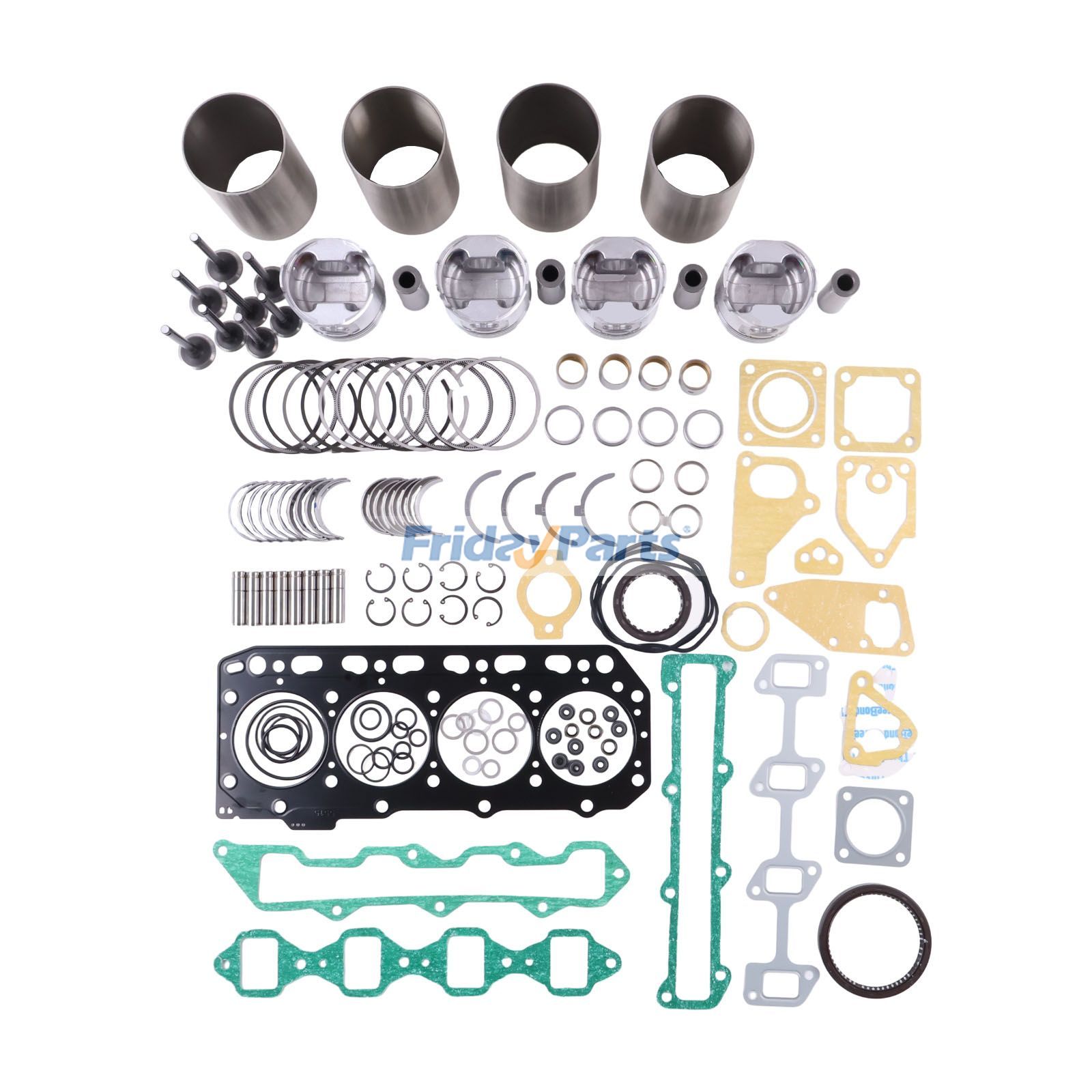 Kit de reconstrucción general para motor Yanmar 4TNE84 Komatsu 4D84E-3 S4D84E-1 Altura del pistón 84 mm 