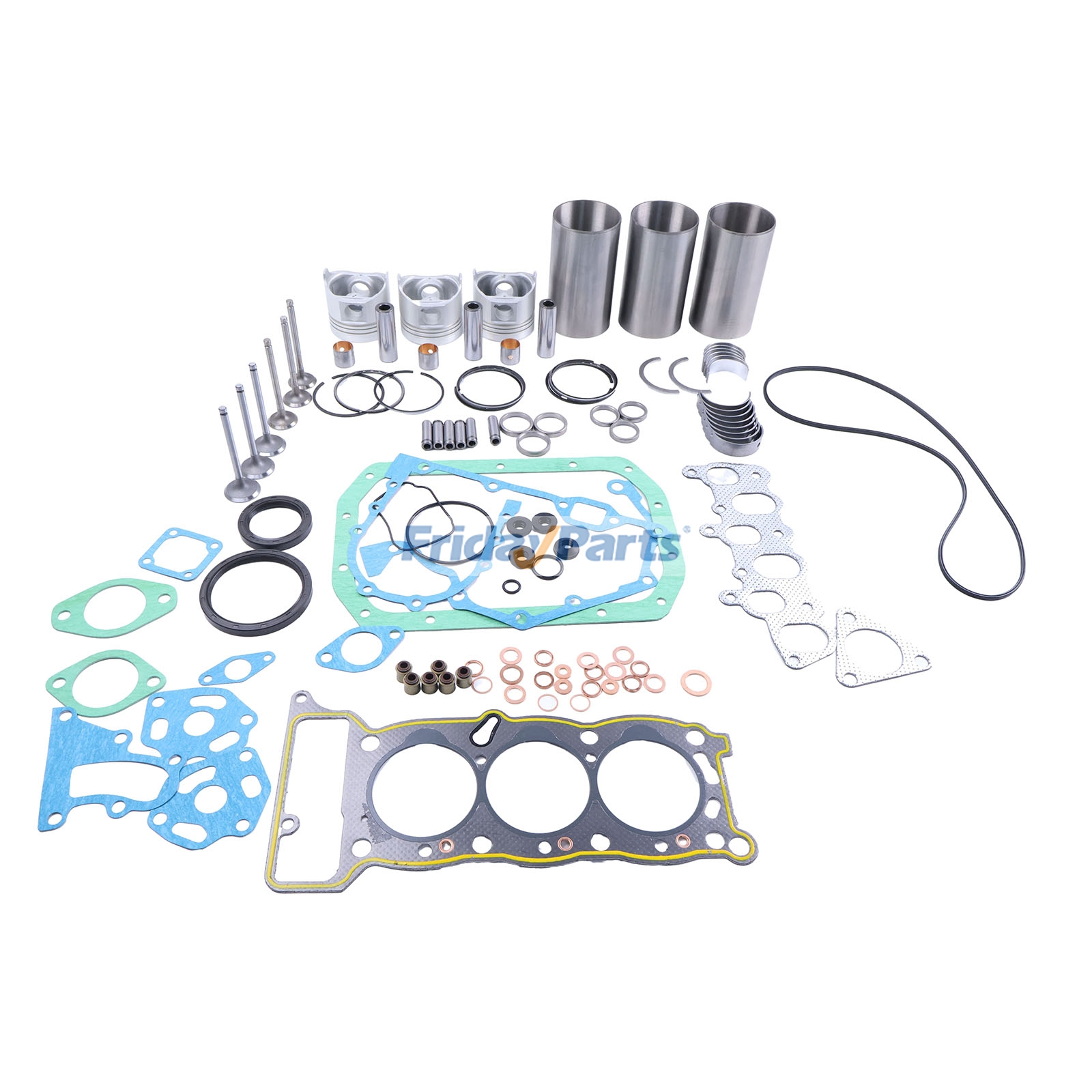 Overhaul Rebuild Kit for Isuzu Engine 3KC1 Hitachi Excavator EX12 EX15 EX20UR EX20UR-2 EX30UR EX30UR-2