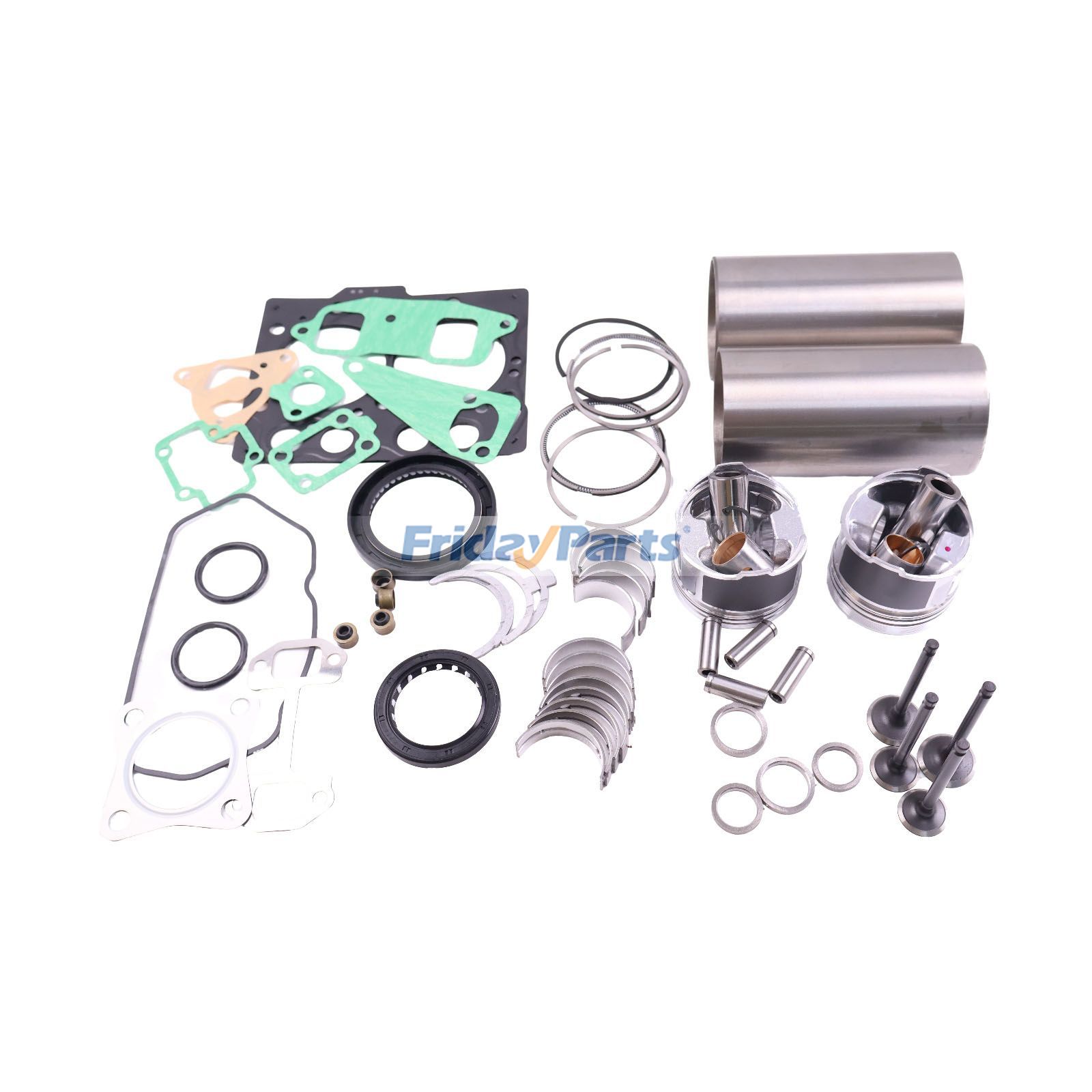 Kit de reconstrucción y reacondicionamiento para motor Komatsu 2D68E-3 Excavadora PC03-2 PC10UU de FridayParts