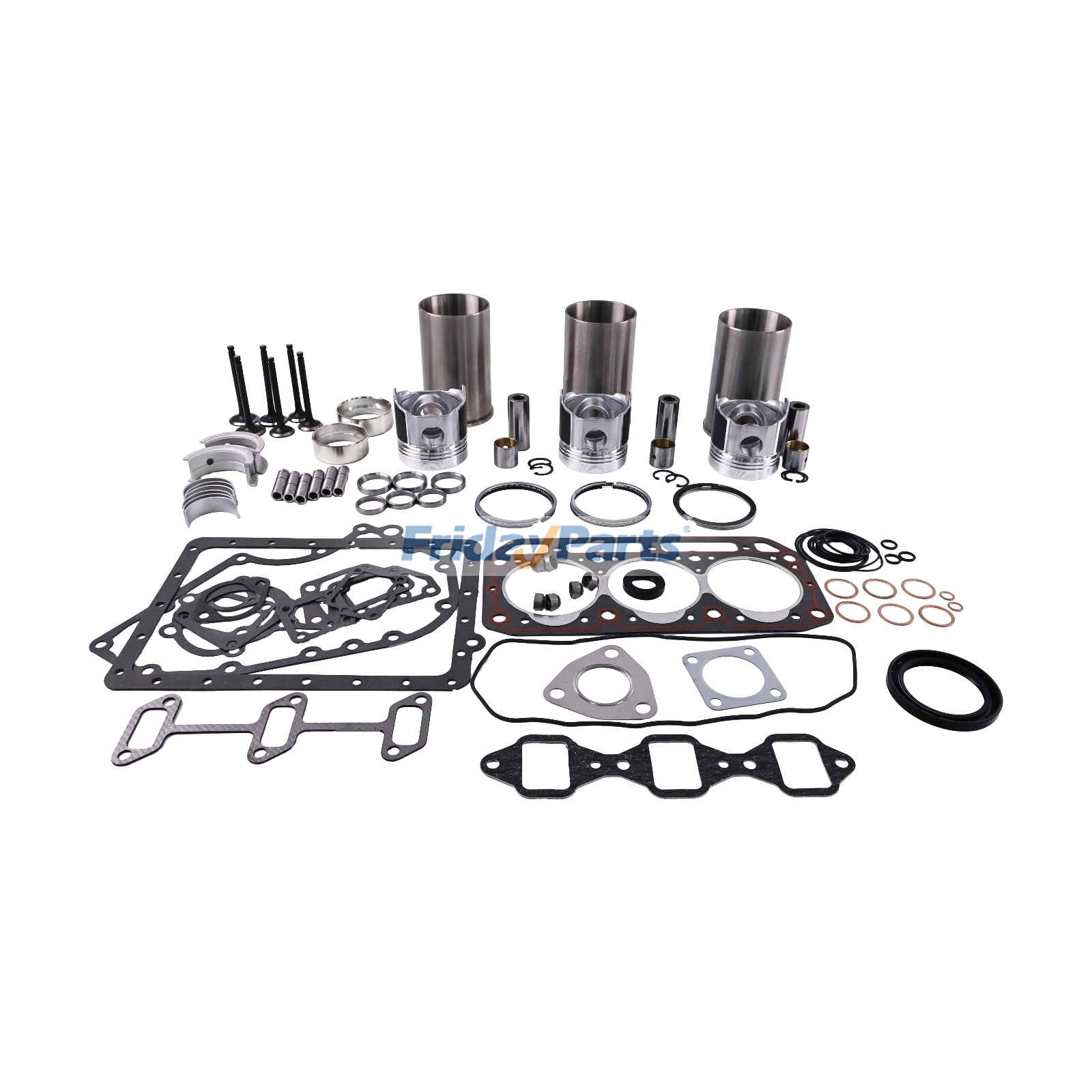 Kit de reconstrucción y reacondicionamiento para motores Komatsu 3D84-1A, 3D84-1G, 3D84-1GA, 3D84N-1YC, 3D84-1B, 3D84-1C, 3D84-1D, 3D84-1F y 3D84-1H. 