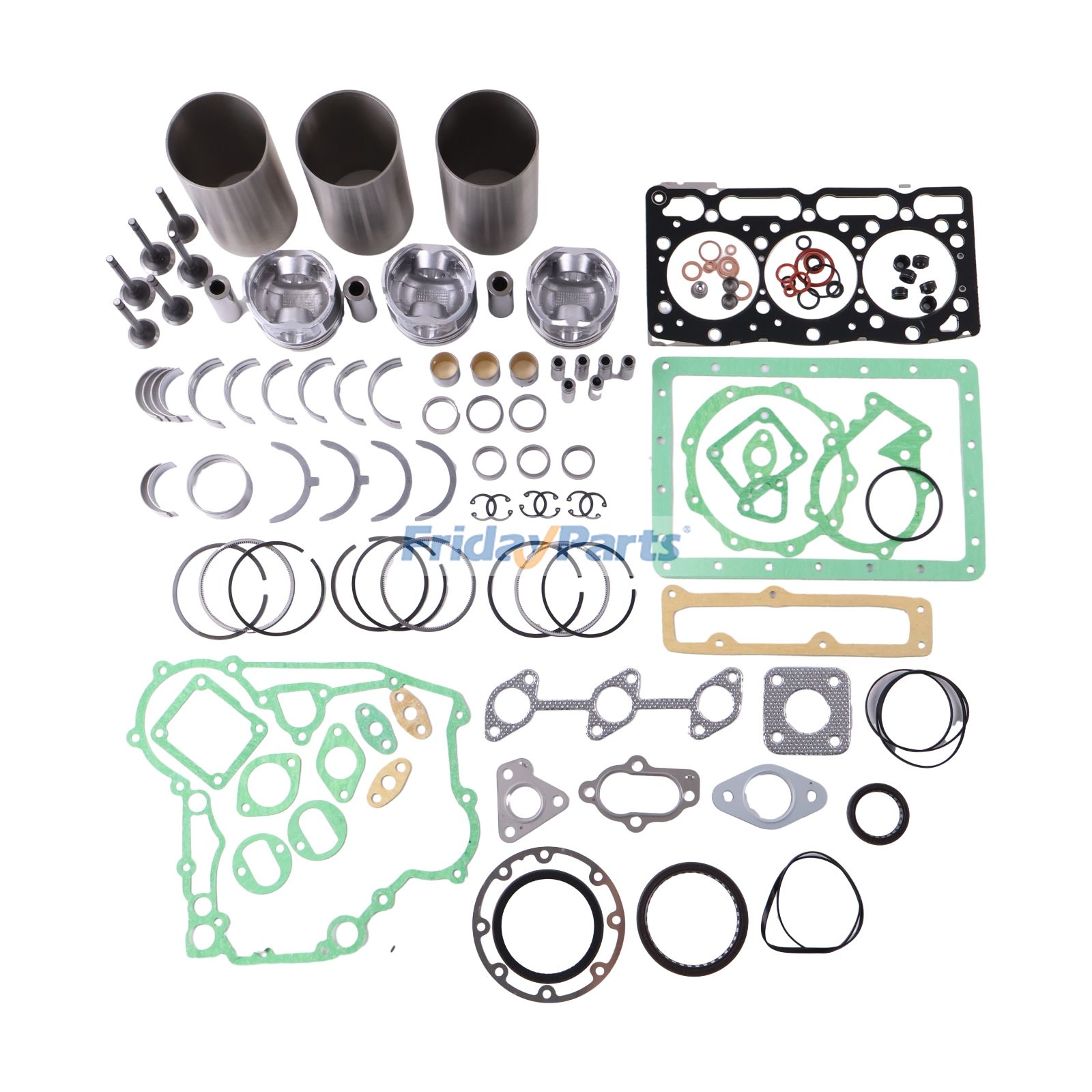 KUBOTA用用クボタ D1105 エンジン ZD28 ZD1211 ZD1211L ZD1211R ZD1211RL 芝刈り機用標準オーバーホール再構築キット