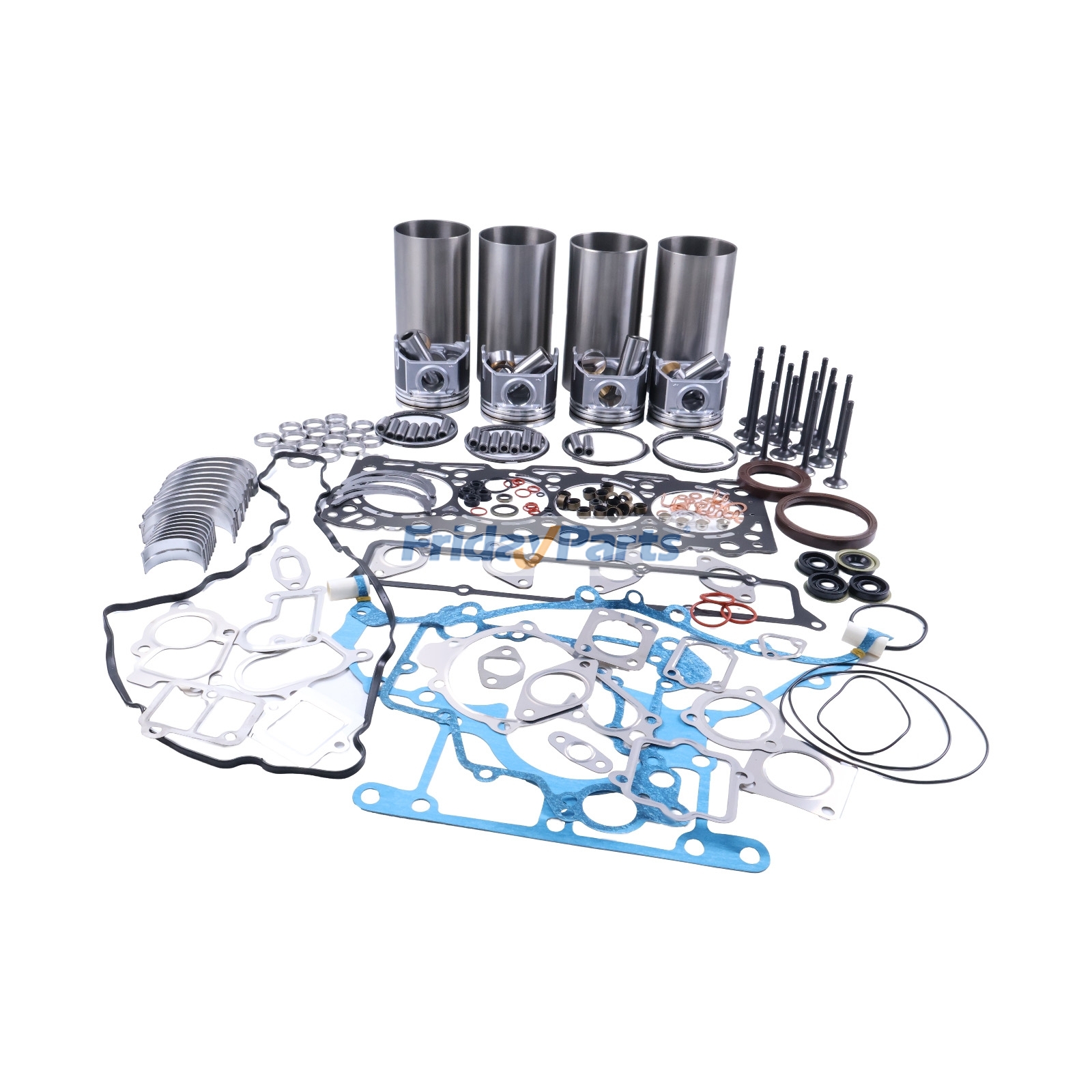 Kit de révision et de remise à neuf pour moteur Kubota V3307, compacteur CASE SV207E et chargeuse SL50TR