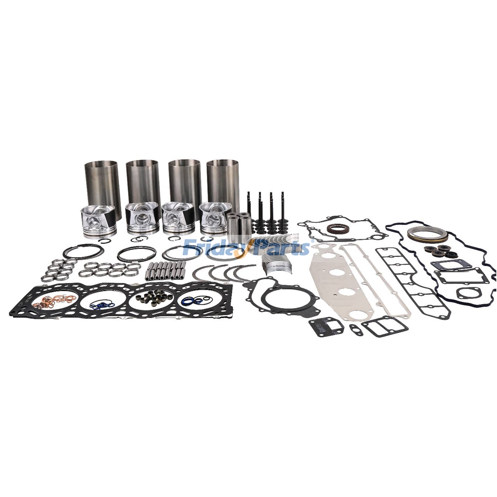 Kit de reconstrucción de revisión estándar para motor Kubota V6108 Tractor M126XDC M135GXDTC M135XDC M7131PB M7151S M7171S