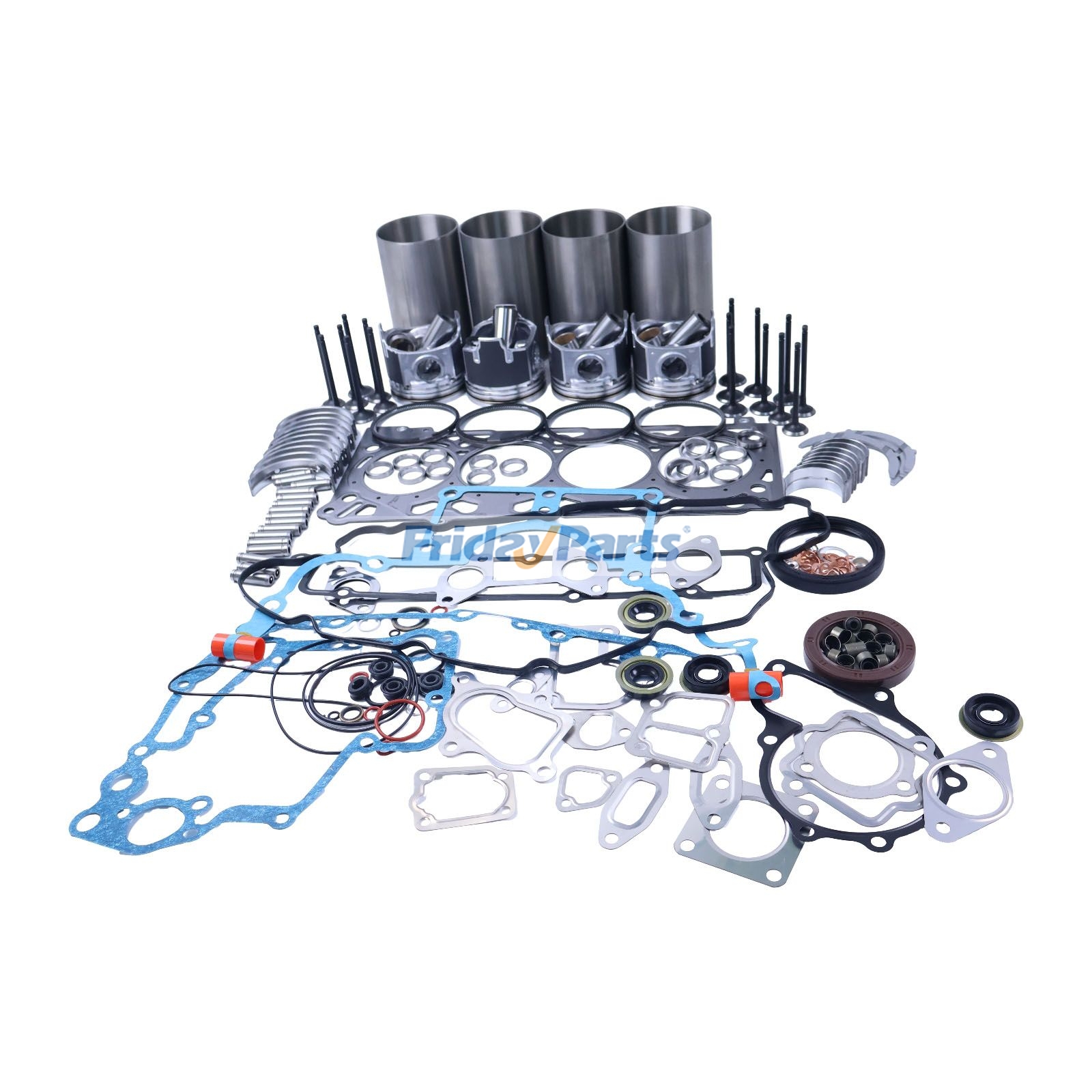 Kit de reconstrucción y reacondicionamiento para motor Kubota V2607 V2607T V2607-DI Volvo Excavadora ECR80D de FridayParts