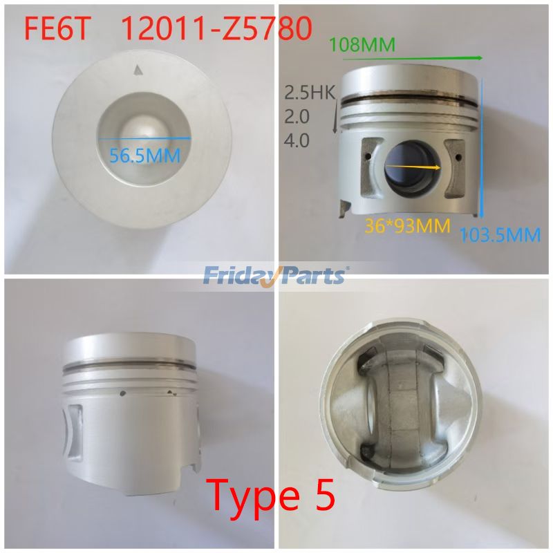 Kit de reconstrucción y reacondicionamiento para motor Nissan FE6 FE6T FE6-TA FE6TA para Motor Para Nissan FridayParts