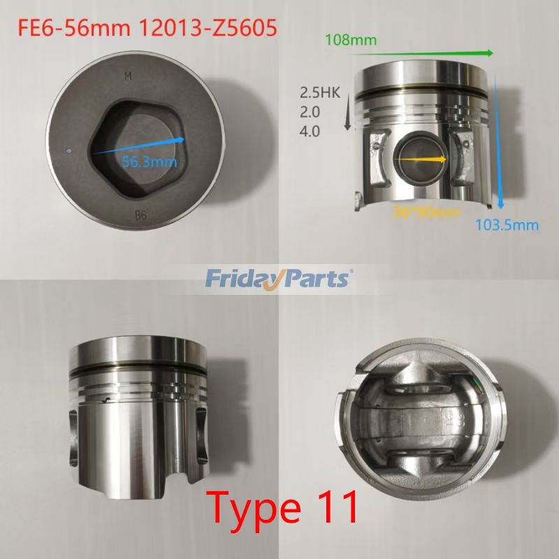 Kit de reconstrucción y reacondicionamiento para motor Nissan FE6 FE6T FE6-TA FE6TA para Motor