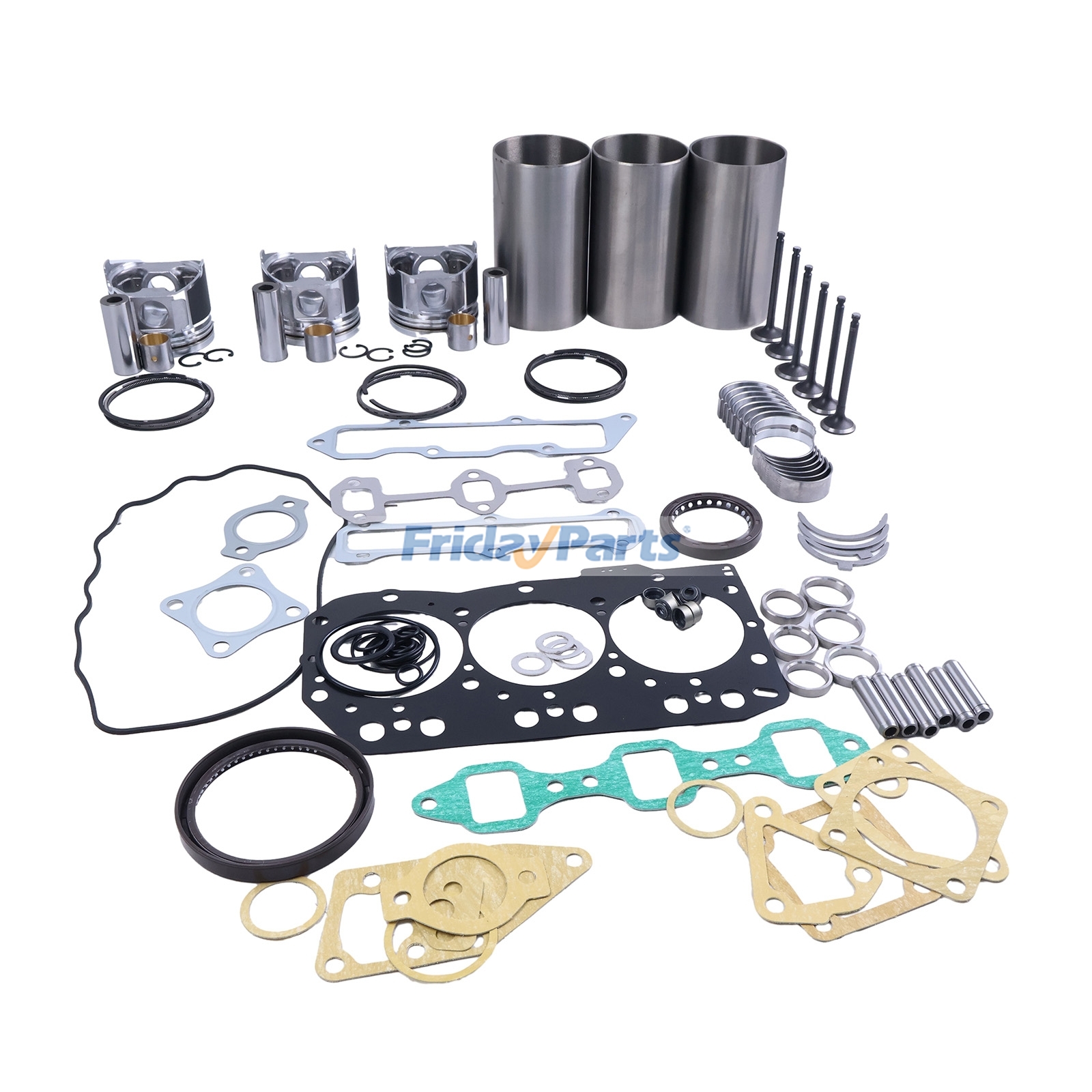 Kit de reconstrucción y reacondicionamiento para motor Komatsu 3D82 3D82AE-3 3D82AE-5 Excavadora PC25 PC28UU-2 PC27MR PC10 PC15 PC20 para Motor,Excavadora