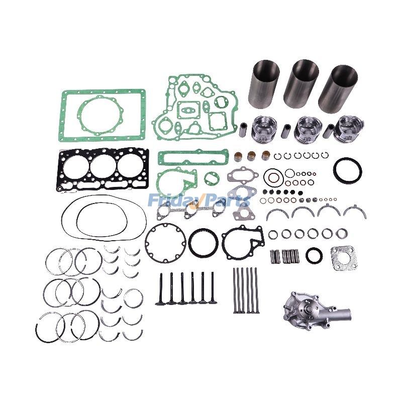 Kit de reconstrucción de reacondicionamiento con bomba de agua y varilla de empuje para motor Kubota D1105 Excavadora U25S KX41-2 KX61-2 Para KUBOTA