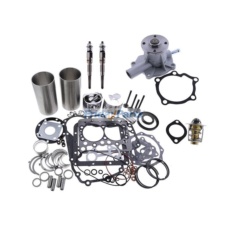 Kit de révision et de reconstruction avec pompe à eau, thermostat et bougie de préchauffage pour moteur Carrier CT 229 2.29 Kubota D 479
