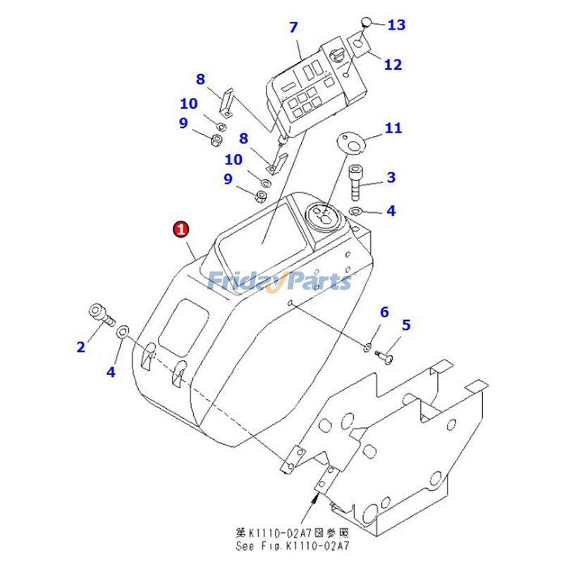 Caja de distribución 201-54-74390 para excavadora Komatsu PC128US-2 PC128UU-2 PC158US-2 PC158USLC-2 Para KOMATSU