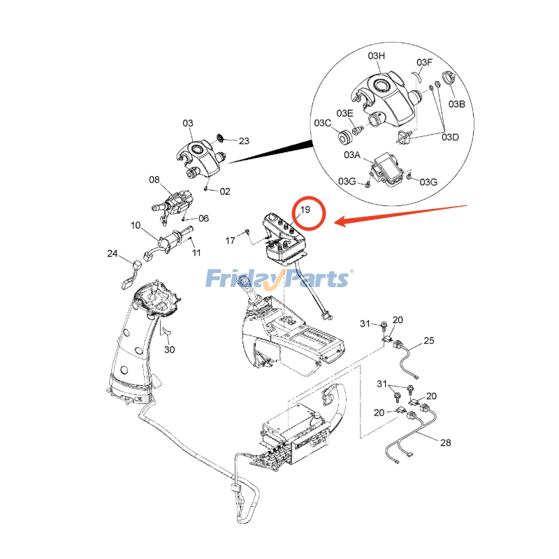 Panel Switch for Excavator