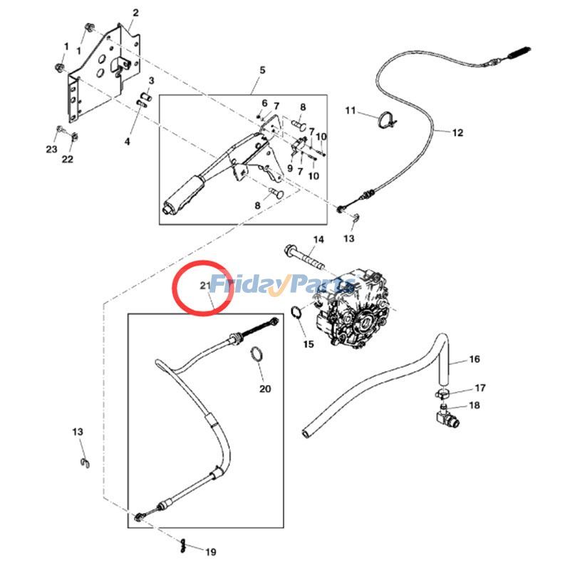Parking Brake Cable 4X4 XUV625i XUV825i XUV855D Gator for Heavy-Duty UTV