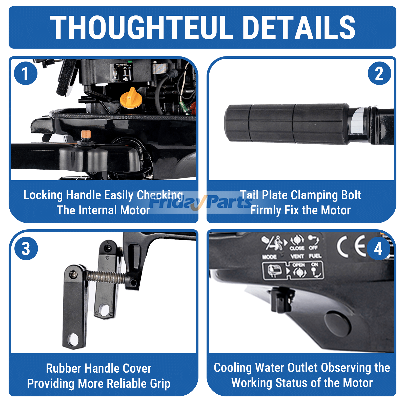 Parsun 4-Takt-Außenbordmotor, manuelle oder elektrische Start- und Pinn- oder Fernbedienungsoptionen