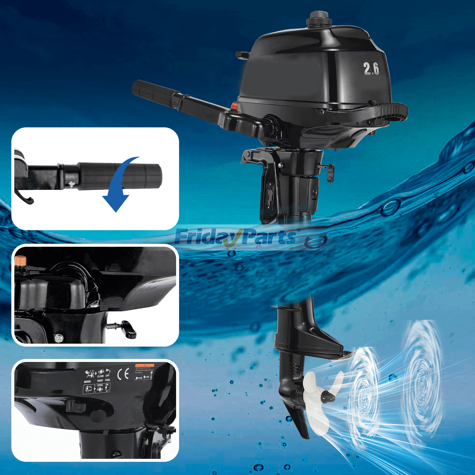 Parsun 4-Takt-Außenbordmotor, manuelle oder elektrische Start- und Pinn- oder Fernbedienungsoptionenfür 