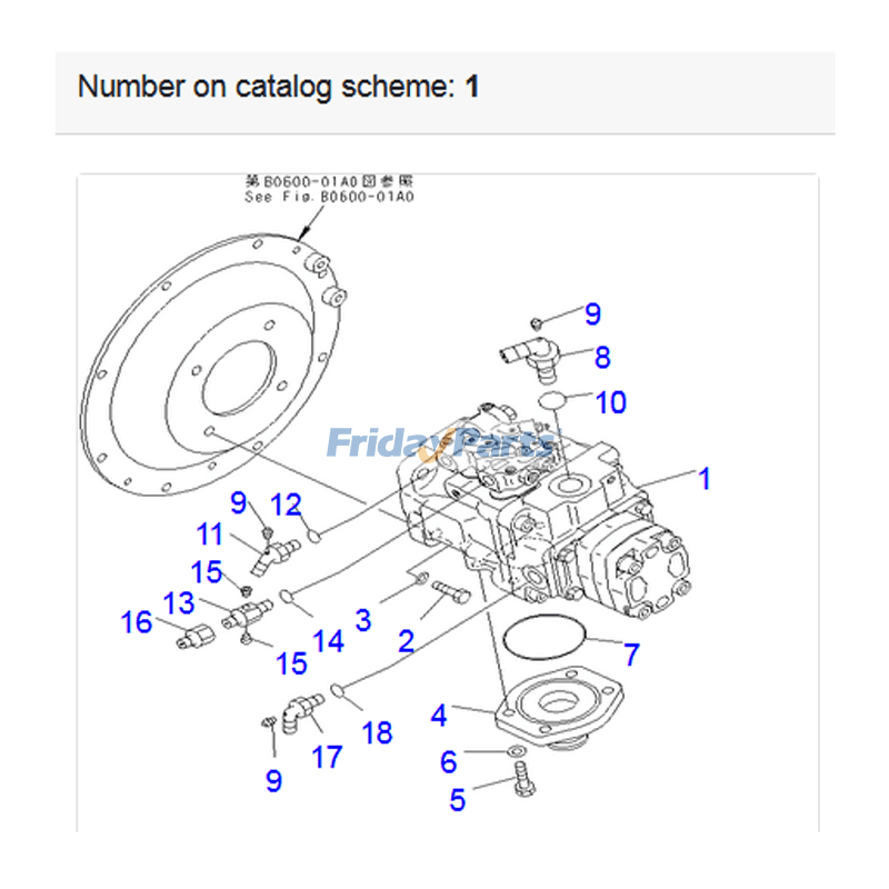 buy Main Hydraulic Pump Assy 7081S00213 for Komatsu PC27MRX1 Excavator
