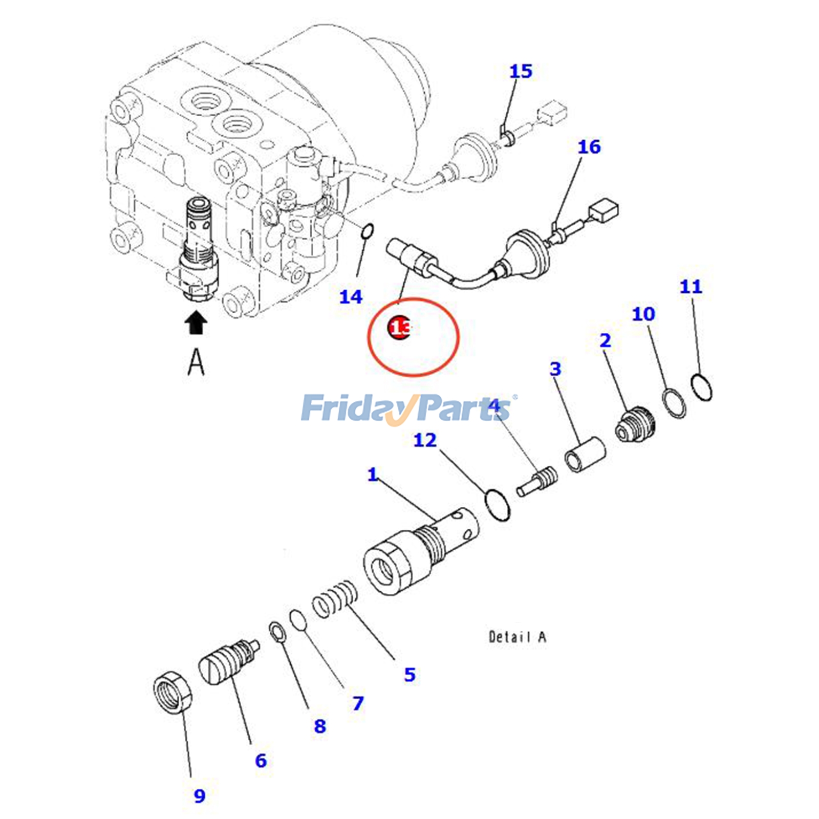 Pick-Up Sensor for Excavator