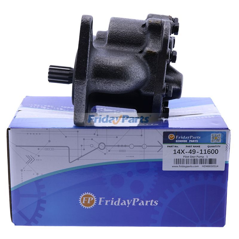 Conjunto de bomba de engranajes piloto 14X-49-11600 para excavadora Komatsu D68ESS-12 D70LE-12 D85E-SS-2 D85ESS-2 D85ESS-2A D85E-SS-2A D85E-SS-2A-E D85E-SS-2-E JT150-1