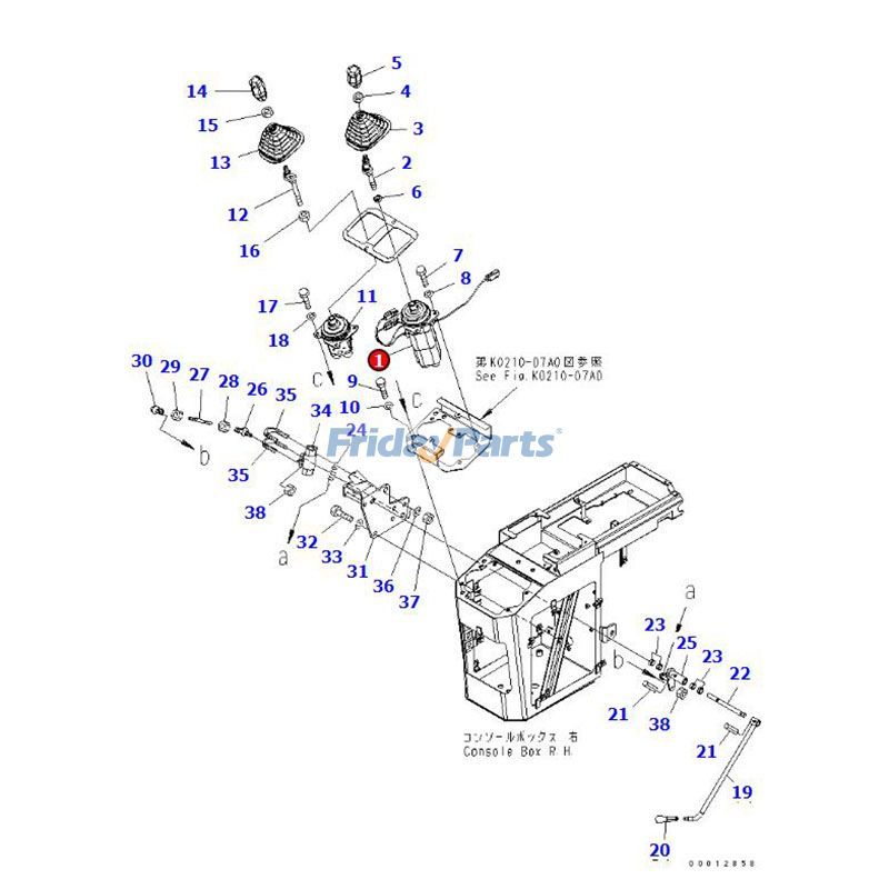 Válvula piloto 702-16-03660 para cargadora de ruedas Komatsu WA150-5 WA100-5 WA200-5 WA250-5 WA270-5 Para KOMATSU