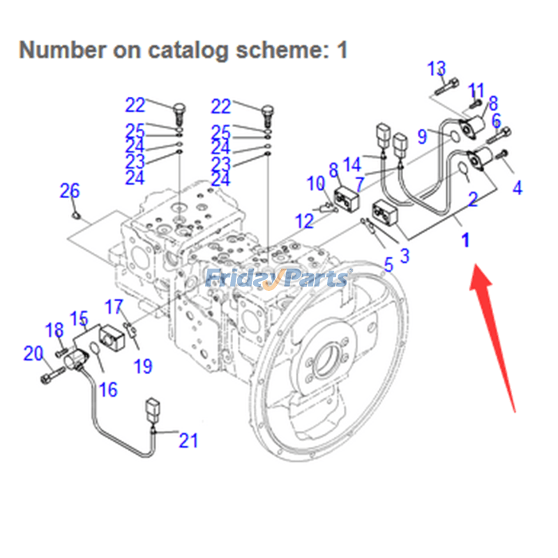  Pilot Valve PC200-8 PC300-8 PC350-8 For KOMATSU