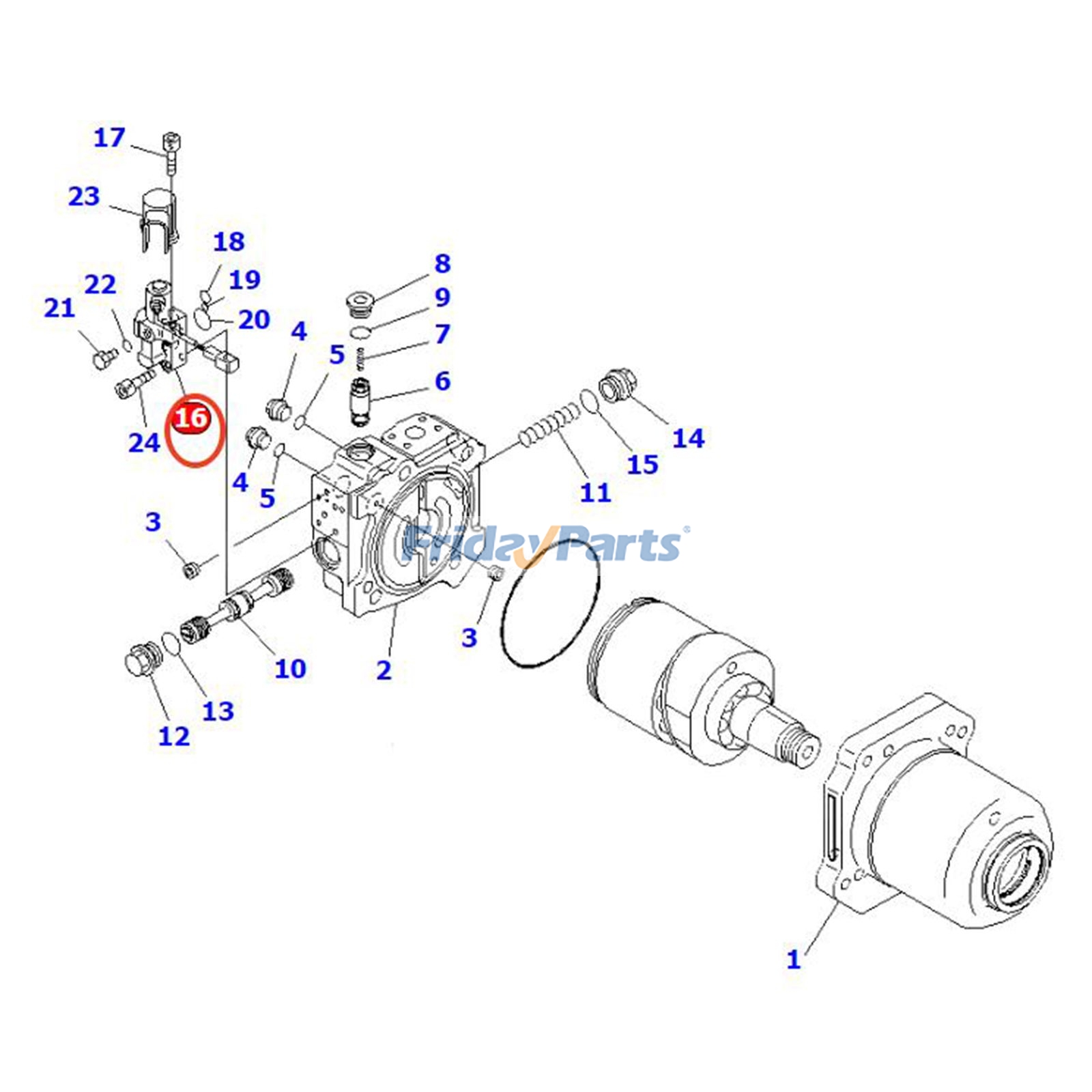 Pilot Valve for Dozer,Excavator,Loader,Motor Grader,Off-Road Truck
