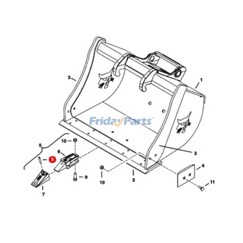 5Pcs Pin Backhoe in Stock in China,USA,China Stock