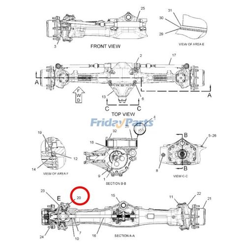 Spring 1594269 For Caterpillar 414E, 416C, 416D, 420D, 422E, 424D, 426C – Sheet Metal & Grille Part