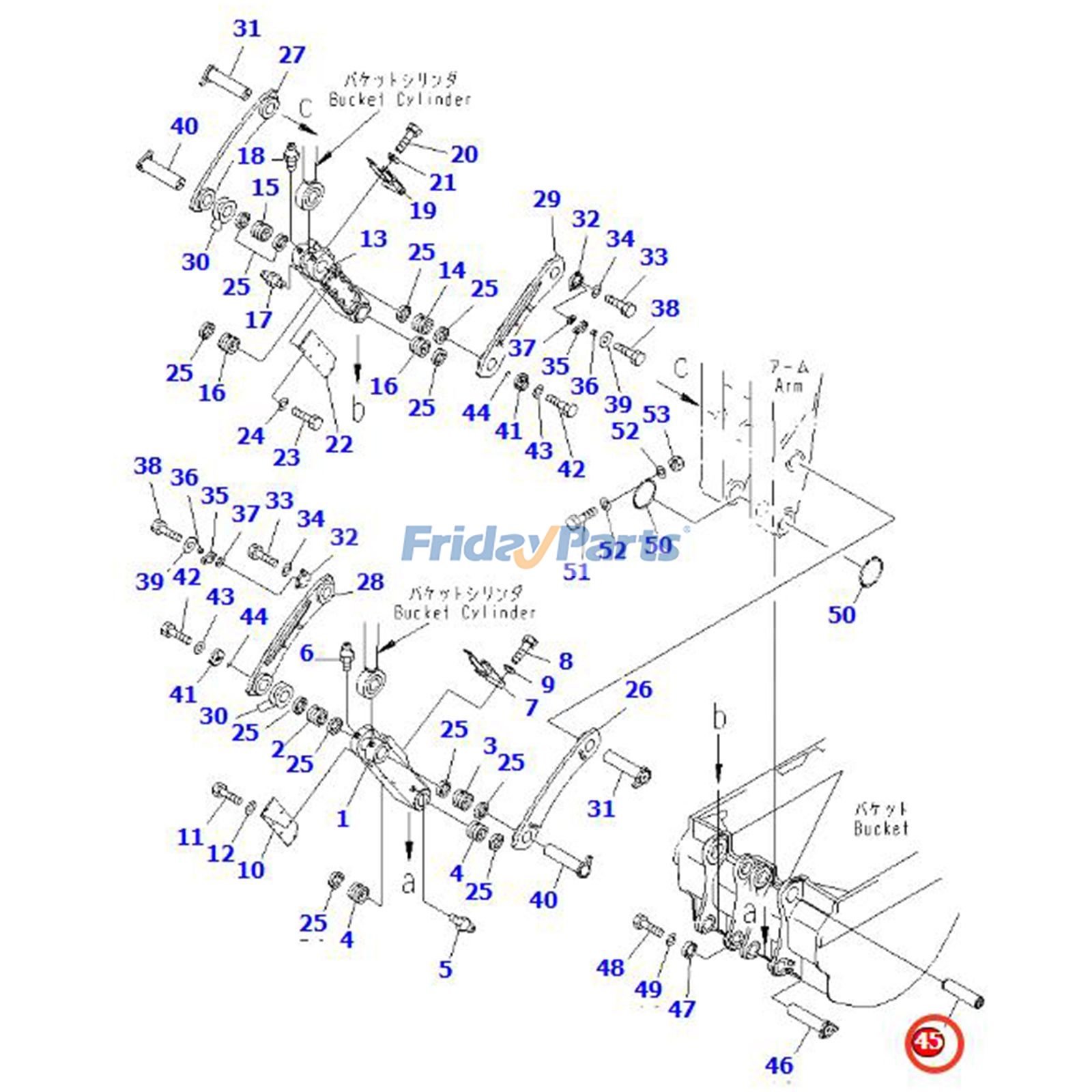 Pasador 21T-70-33171 para excavadora Komatsu PC2000-8 PC2000-11 Para KOMATSU