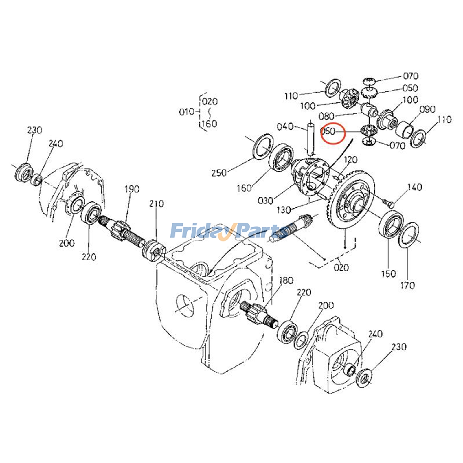 Engranaje de piñón 67711-14920 para tractor Kubota B2601 B2650 L2501 L3901 M6060 Vehículo utilitario RTV-X1120DR Para KUBOTA
