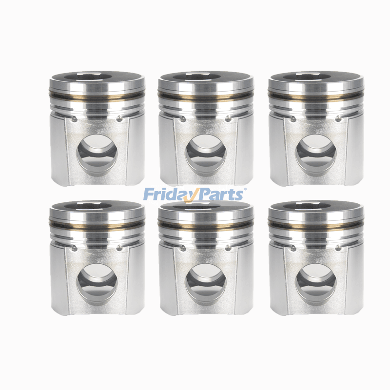 Lot de 6 pistons 3917707 pour moteur Cummins 6CT 6CTAA 6CT8.3 6CTAA8.3