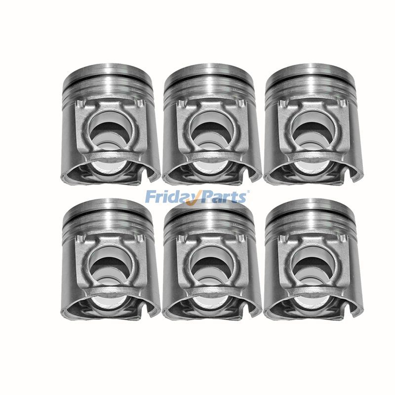 Lot de 6 pistons 3926963 pour moteur Cummins 6C8.3 6CT 6CT8.3 QSC8.3 6CTAA