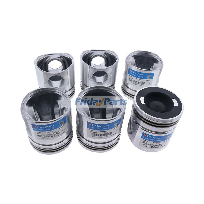 Lot de 6 pistons 3948465 pour Cummins 6BT ISB QSB 5,9 L