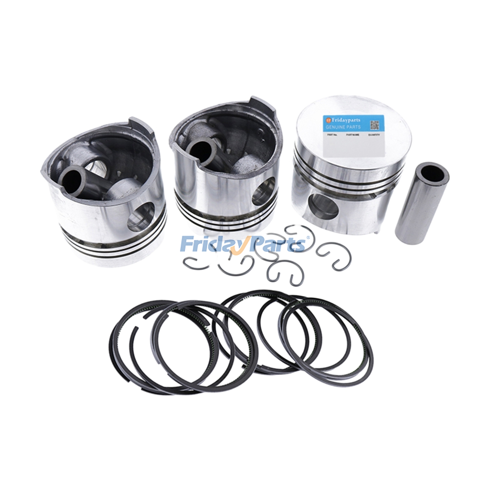 Piston Kit 1J097-21110 for Kubota Engine D1305 Tractor B2601HSD LX2610HSD Utility Vehicle RTV-X1100C RTV-X1140