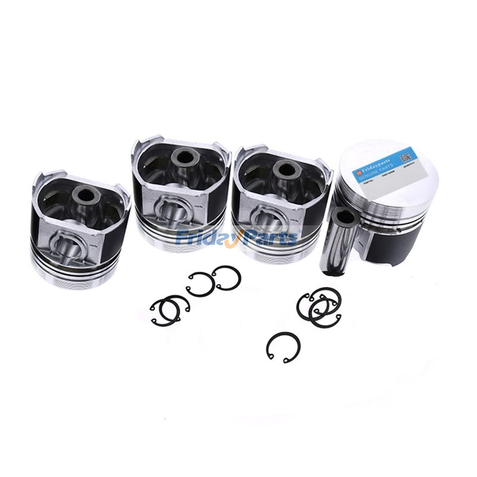 Kolbensatz 1J705-21112 für Kubota Motor V2607-CR Lader SVL65‑2 SSV65P