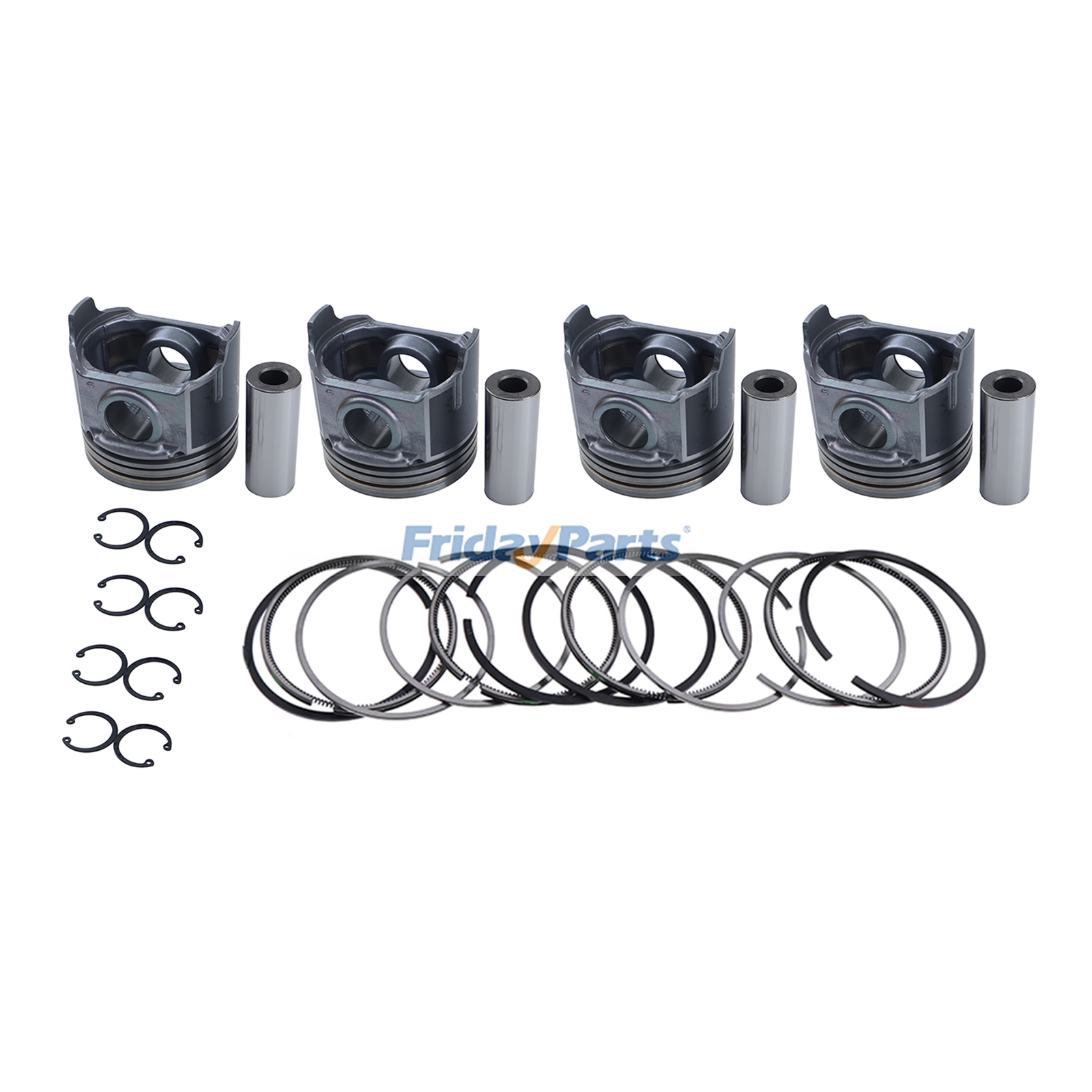 Kit de pistones 1J751-21110 1G772-21050 para motor Kubota V3307-DI, cargadora SVL75, tractor M7040HD, excavadora KX080-3T.