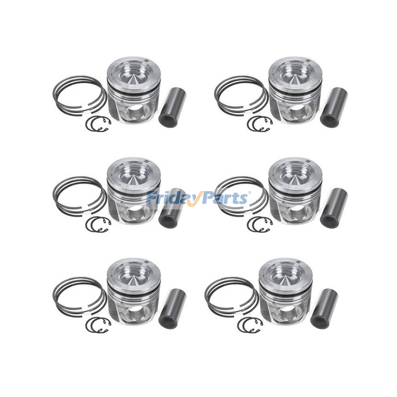 Piston Kit 504128309 for FPT Engine F4HFE613P NEF667TA F4HE9684 CASE IH Tractor Puma 165 180 195 210 225 Harvester 4000 4088