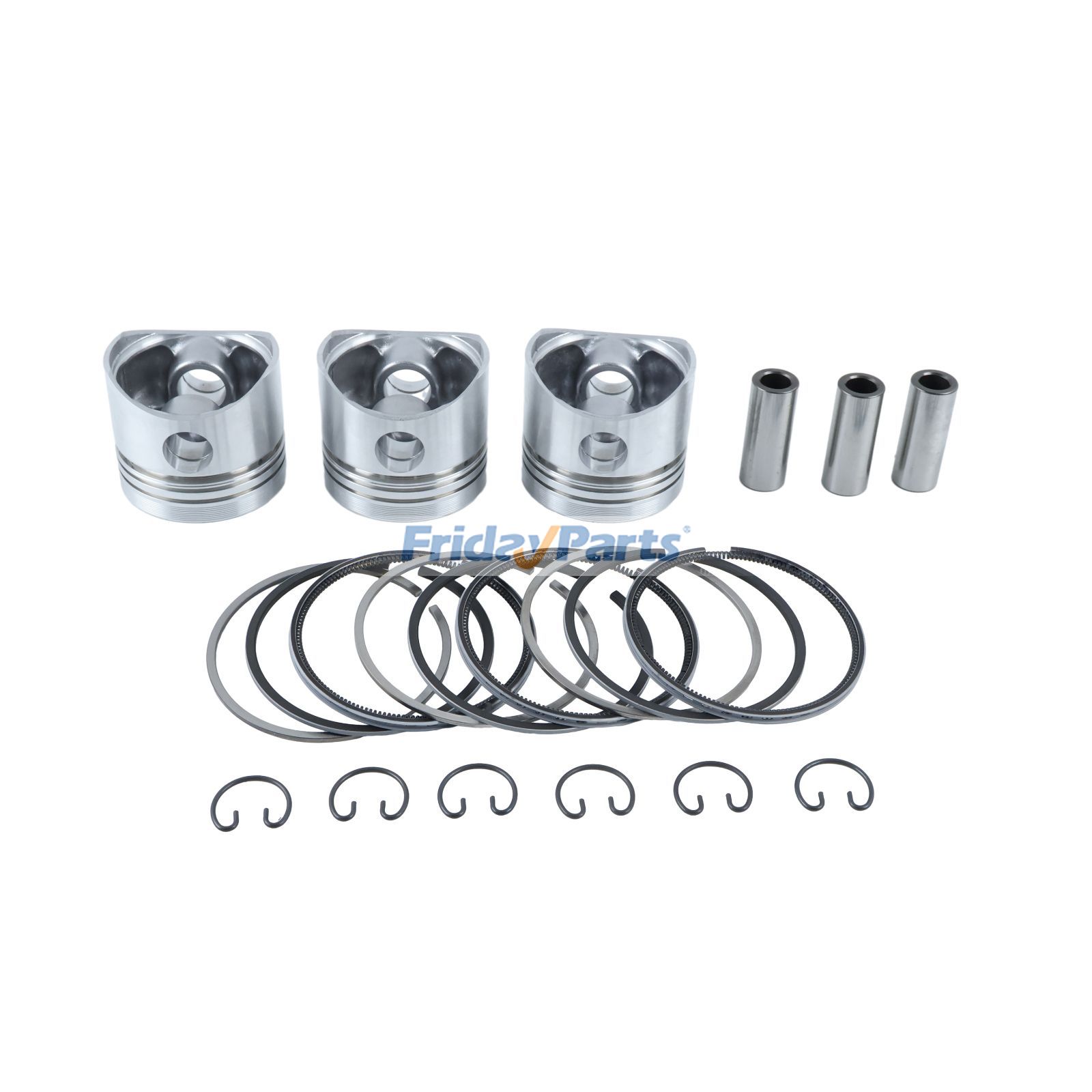 Kit piston 6212-111-094-20 pour moteur Iseki E3112, tracteur Massey Ferguson GC1725M, GC1723E, GC1720, GC1715, GC1710, GC1705pourPour Massey Ferguson