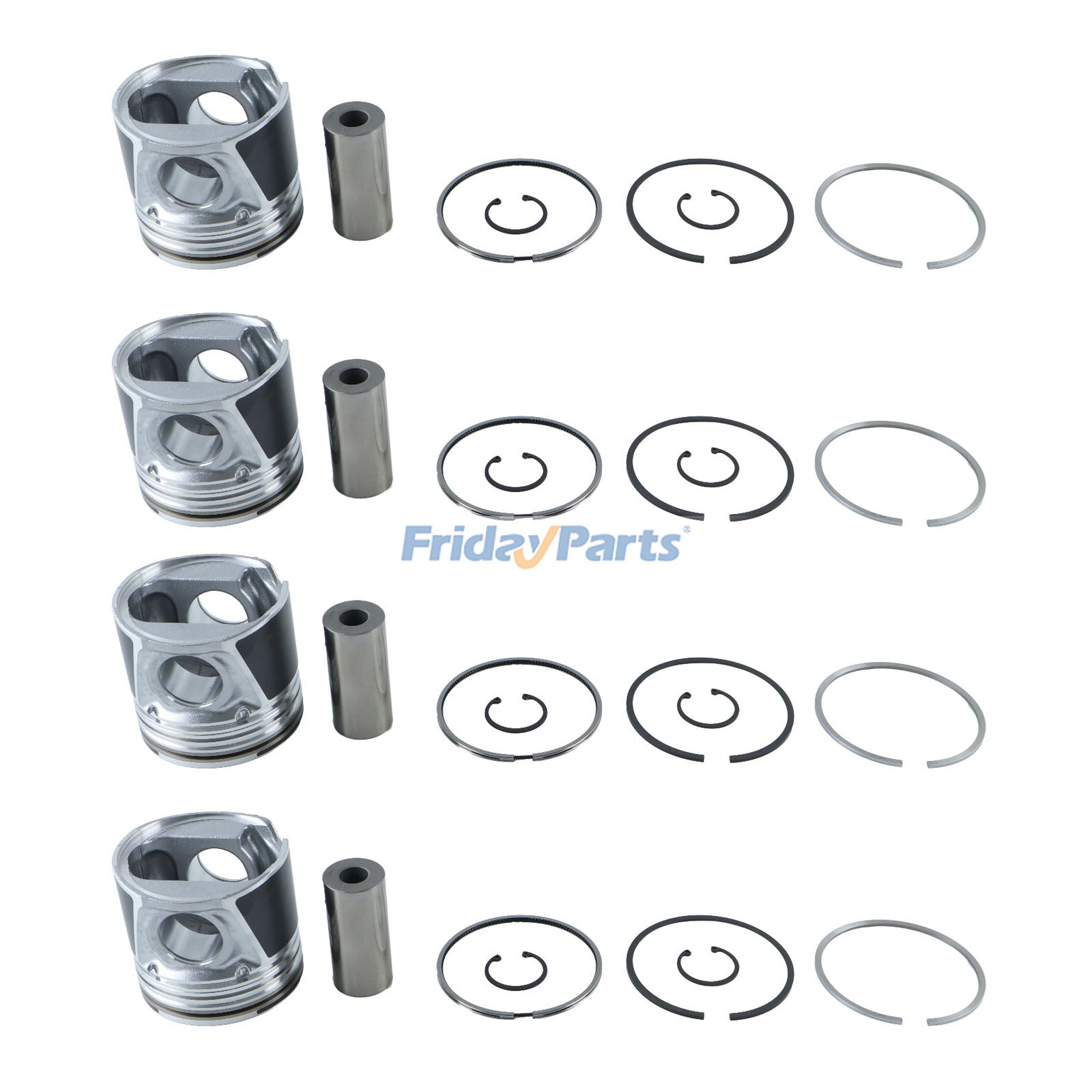Piston Kit 8094740 for New Holland Engine F4GE9484A F4CE9484C J600 Loader C190 B95 Tractor 5610S TS6.120
