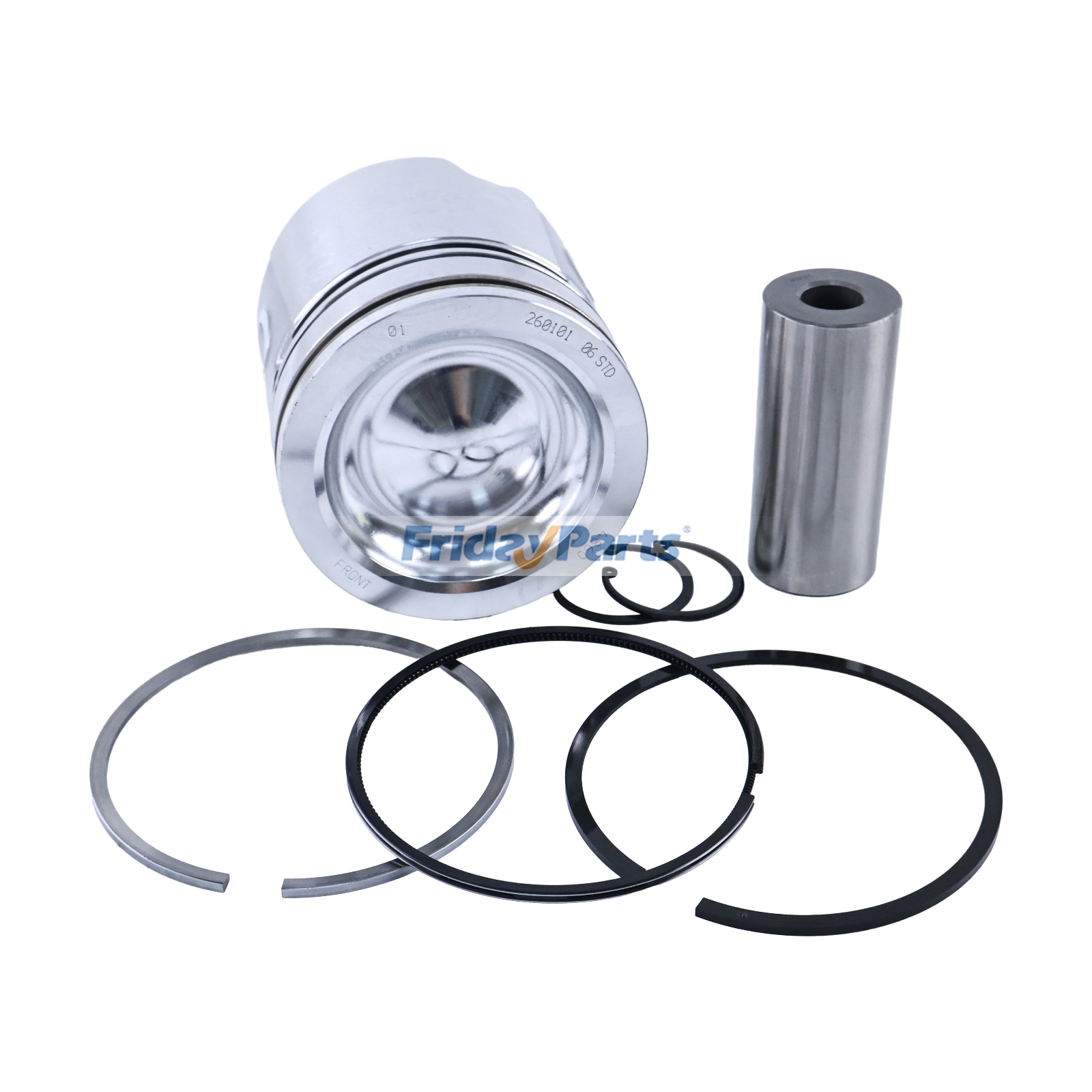 Kit de pistón con anillo 5295571 4955251 para motor Cummins ISB ISBE QSB QSB4.5 Cargador Hyundai HL730-7A HL730-9 HL740-7A HL740-9 HL757-9 para Motor,Excavadora,Montacargas,Pala cargadora Para HYUNDAI FridayParts