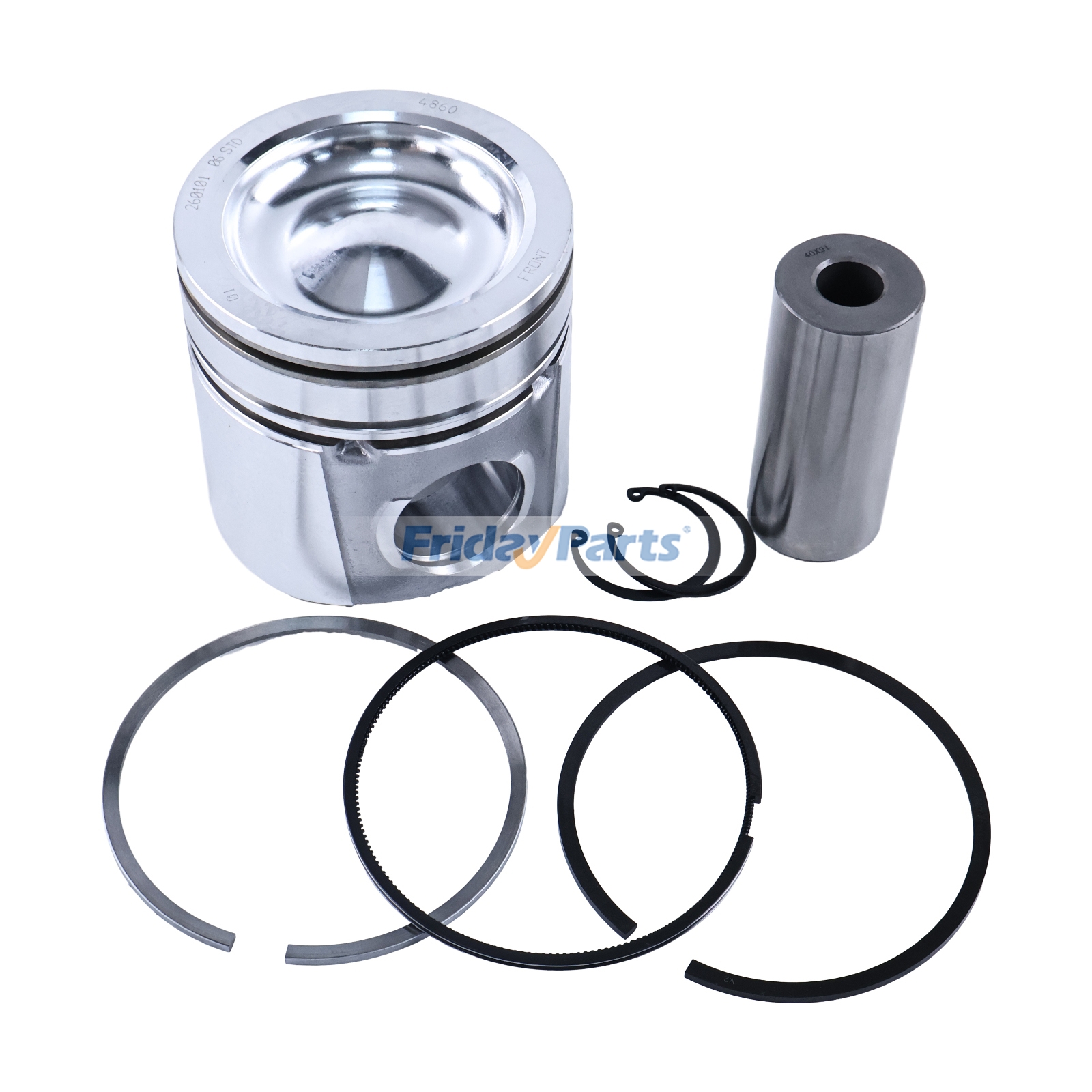 ピストンキット リング付き 5295571 4955251 Cummins エンジン ISB ISBE QSB QSB4.5 Hyundai Loader HL730-7A HL730-9 HL740-7A HL740-9 HL757-9用