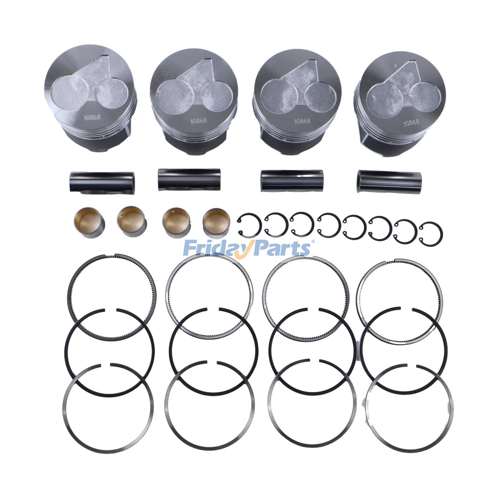 Kit de pistón con aro para motor Kubota V2203 Bobcat 753C 763 773 S130 S150 S160 S185 331 334 341 5600 S175 S530 T190 T140