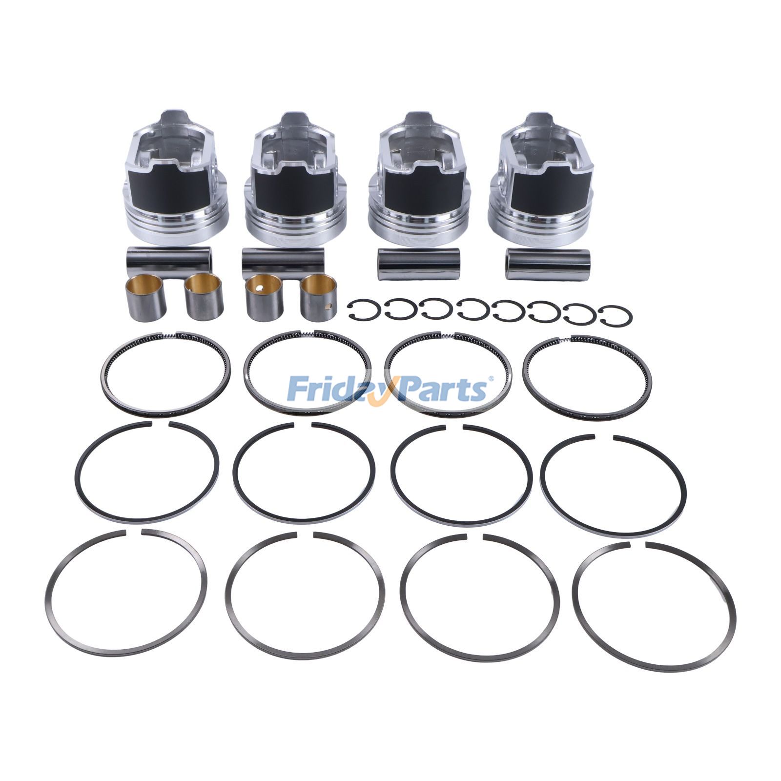 Kit de pistón con aro para motor Kubota V2203 Bobcat 753C 763 773 S130 S150 S160 S185 331 334 341 5600 S175 S530 T190 T140 de FridayParts