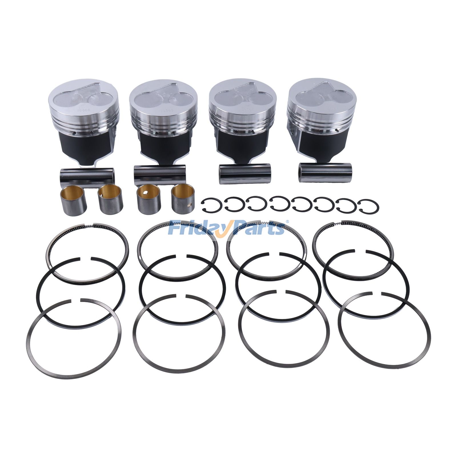 Kit de pistón con aro para motor Kubota V2203 Bobcat 753C 763 773 S130 S150 S160 S185 331 334 341 5600 S175 S530 T190 T140