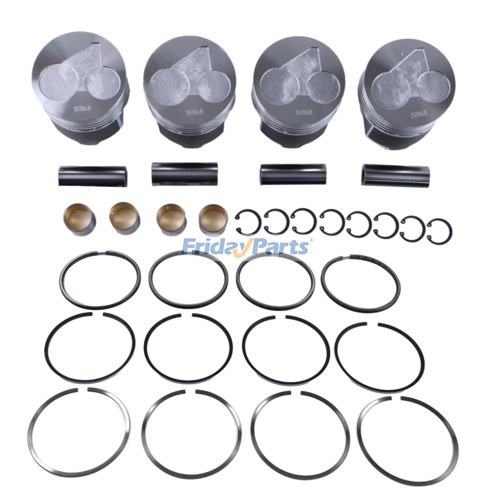 Piston Kit with Ring compatible with Engine,Excavator,Loader,Heavy-Duty UTV