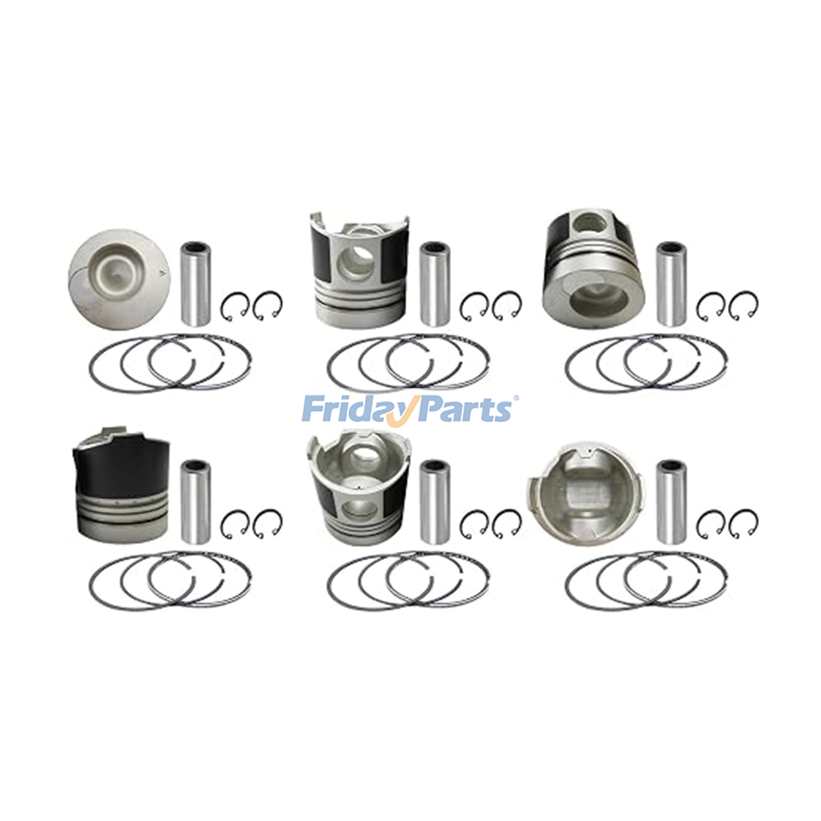 Kit de pistón con aro ME032742 para motor Mitsubishi 6D14 6D14T 6D14-T para Motor