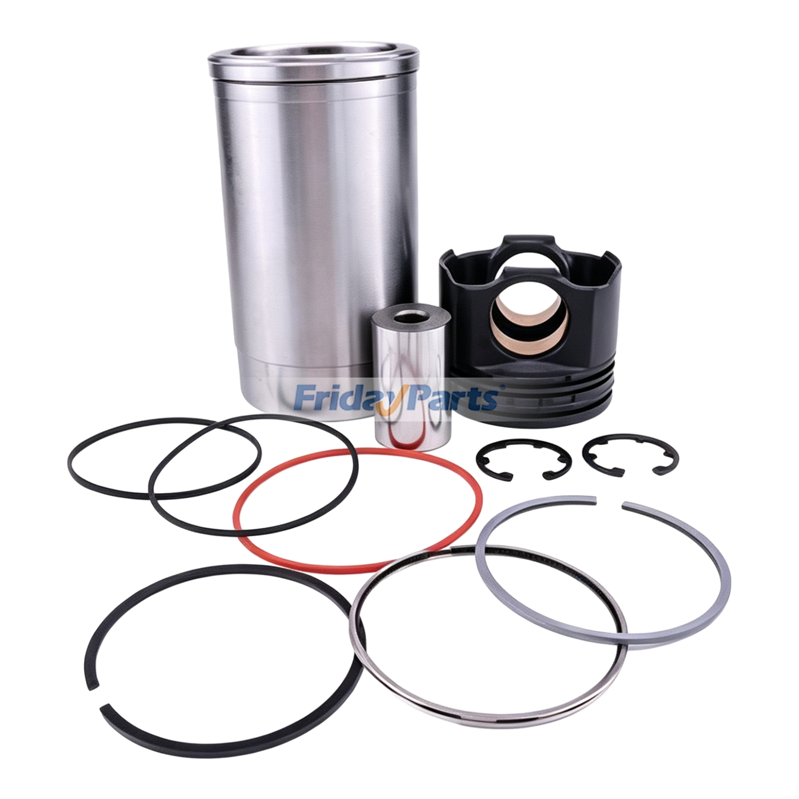 Kit de revestimiento de pistón DZ10211 para motores John Deere 6090 4045 6068 6081 Tractor 8430 8530 8330 Cosechadora W660 T670 S770 S760 S670 para Topadora,Motor,Excavadora,Pala cargadora,Motoniveladora,Arrastrador,Tractor,Camión