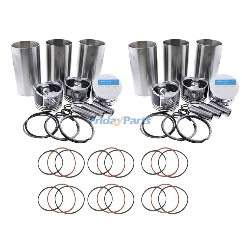 Kit de chemises de piston 6090pour Bulldozer,Moteur,Pelle,Chargeur,Tracteur,Autres Équipements Agricoles