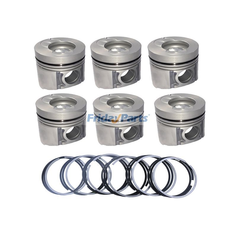 Piston et segment de piston 02/800698 02/800304 pour moteur Isuzu 4BG1 6GB1 JCB Excavator JS180 JS175W JS160 JS145W JS130W