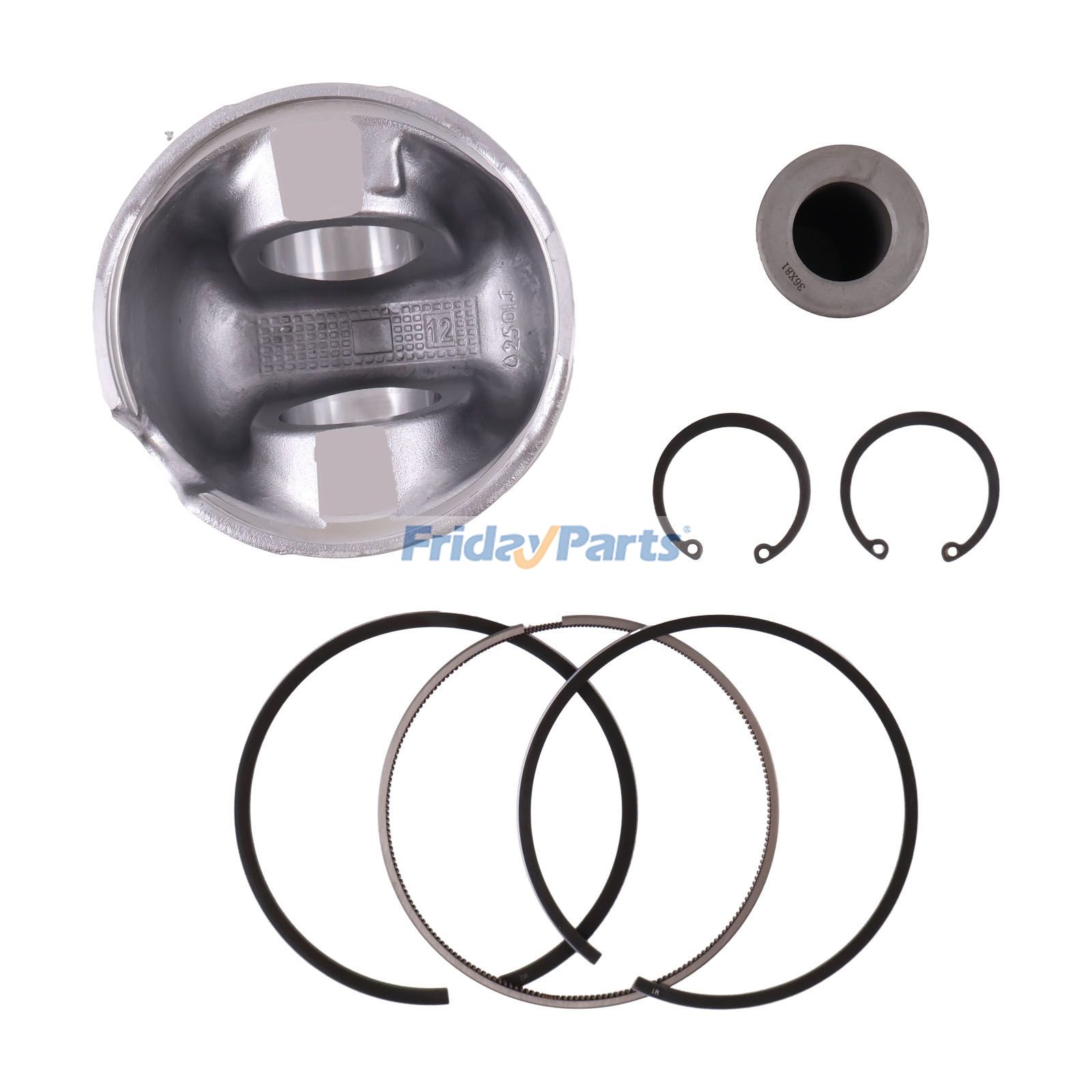 Kit piston et segments de piston pour Moteur,Chargeur,Tracteur Pour New Holland