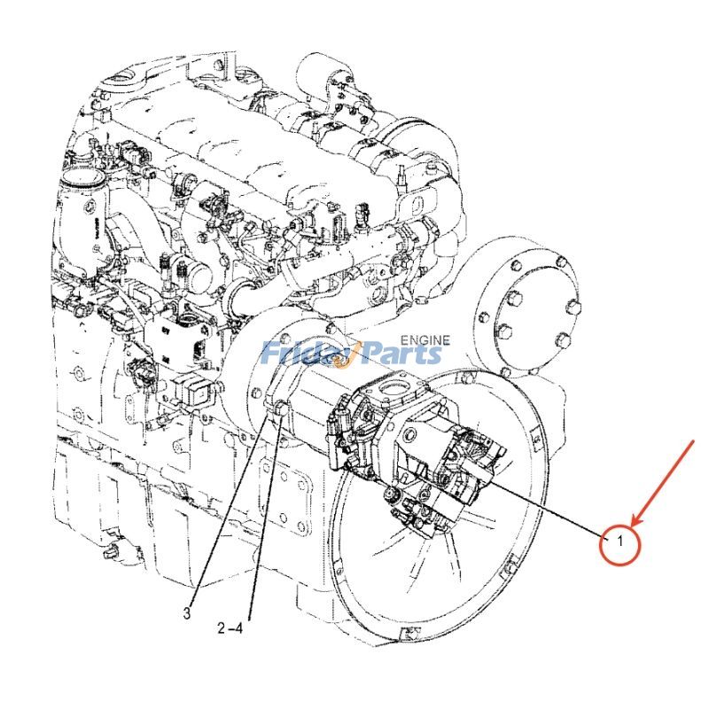 ブルドーザー,エンジン ピストンポンプ