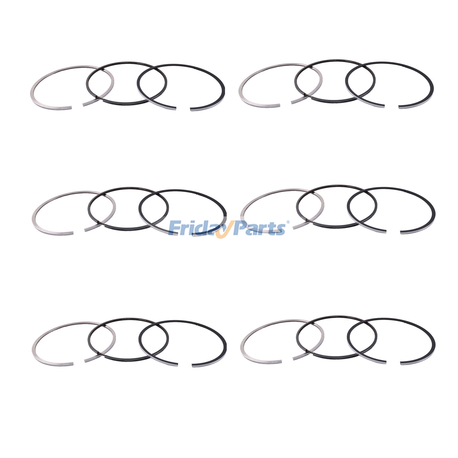 Segment de piston 4089500 3803472 AR10680 3631248 pour moteur Cummins K19 K38 K50 QSK19 CM500 QSK19 CM850 MCRS